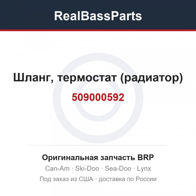 509000592 Шланг, термостат (радиатор)