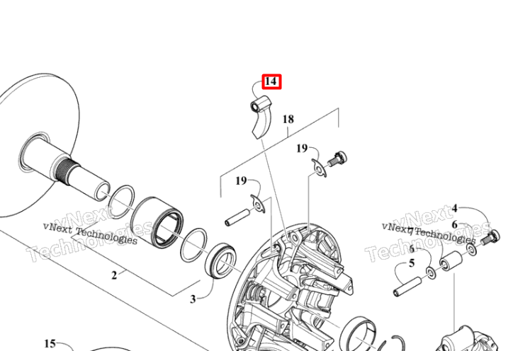 1646-116 Грузик вариатора 66g ADAPT Arctic Cat