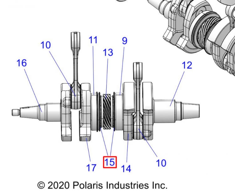 5144433 Сальник центральный Polaris
