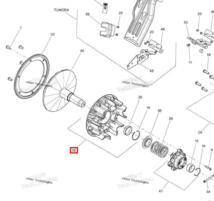 417224101 Щека вариатора Ski-Doo 417223855 