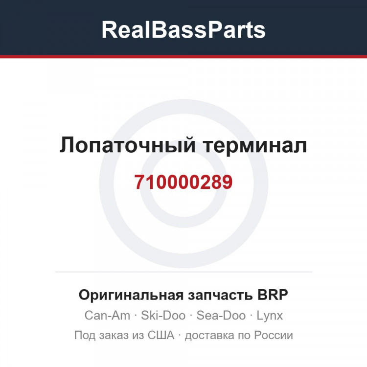 710000289 Лопаточный терминал