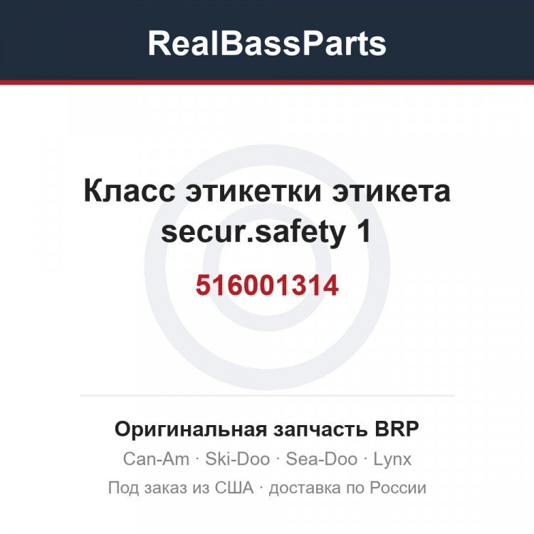 516001314 Класс этикетки этикета secur.safety 1
