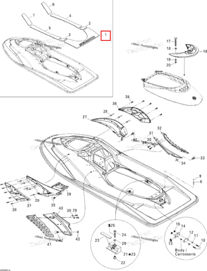 Задний Platform Carpet чёрный Sea-Doo 291002103