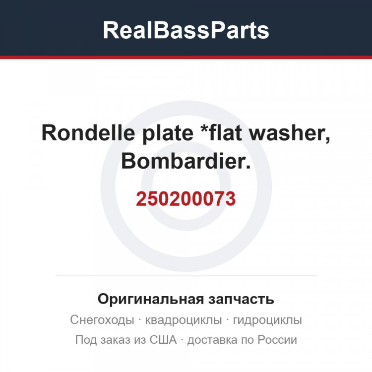 250200073 Rondelle plate *flat washer, Bombardier.