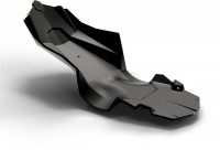 2880384-070 Защита дна черная Polaris ELITE SKID PLATE BLK