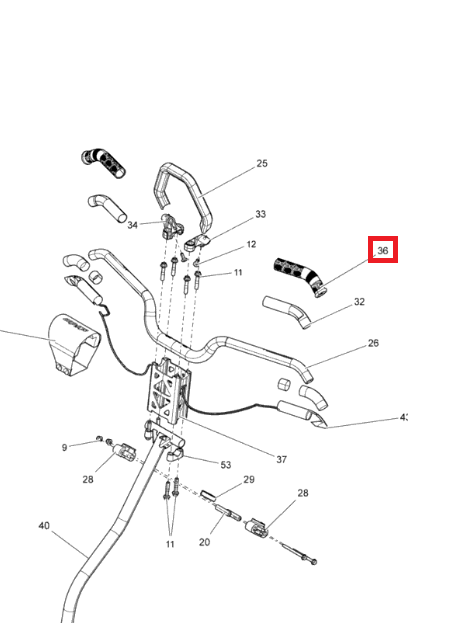506152560 Ручка руля Ski-Doo GRIP 148MM, фото 3
