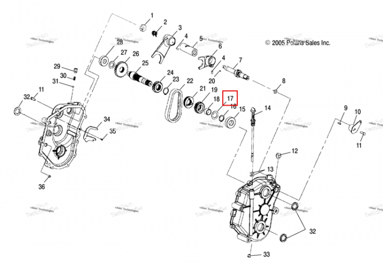 Шайба упорный Polaris Widetrak LX (2006) (3233468)