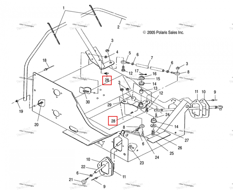 Фитинг LUBRICATION THREADED 10 Polaris Widetrak LX (2006) (7080433)