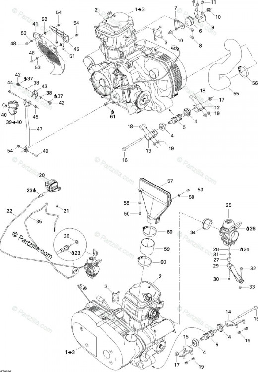 707000359 Ротакс 4 STROKE ENGINE514 TRAXTER 500 CVT, INCLUDES 1 TO 3