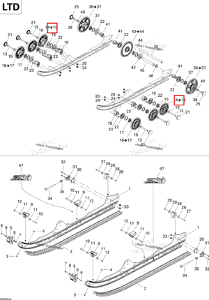 Колесо 147 с Pattern в сборе Sea shore Seashore Earth серый модель / Ski-Doo 503191318