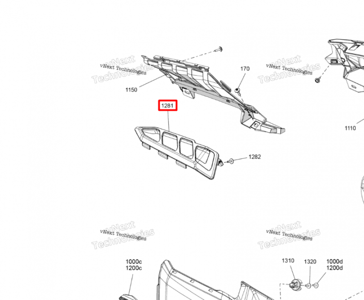 517309770 Сетка левая Ski-Doo