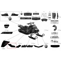 516010777 Наклейка на капот для снегоходов Ski-Doo 516010777