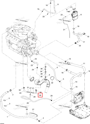 Нижний Formed шланг Sea-Doo 276000137