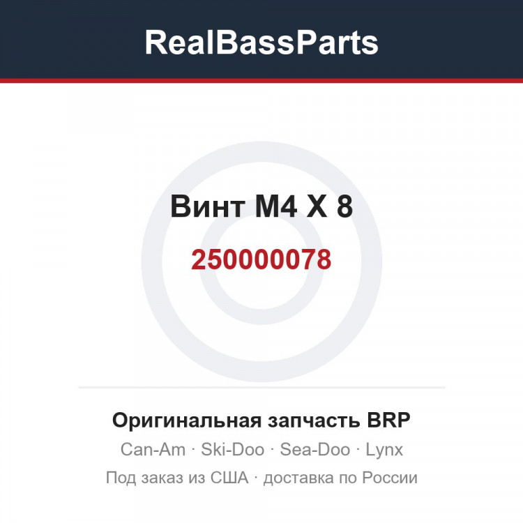 250000078 Винт M4 X 8