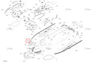 Глубокий чёрный капот Sea-Doo RXT-X 300 (2023) (291005579)