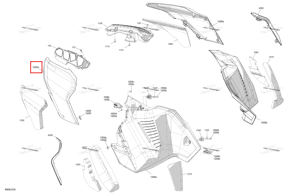 Платиновый серебристый левый панель Ski-Doo 517308327