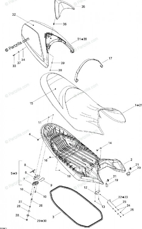 291001937 TIGE EN "U"    *"U"CLAMP ROD
