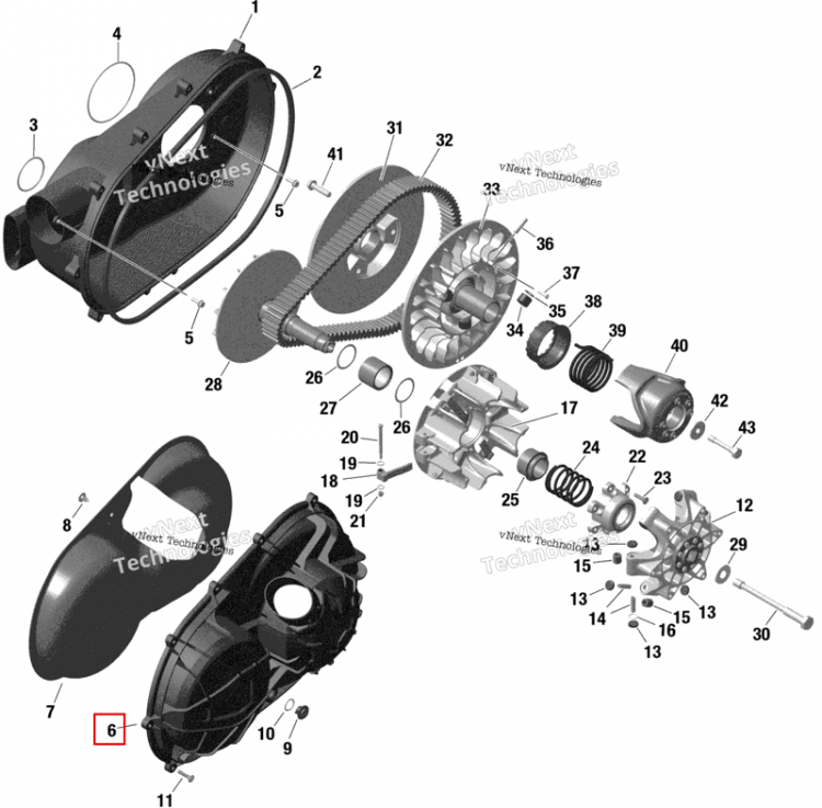 Variator крышка Can-Am Commander 1000R EFI DPS (2022) (420212711)