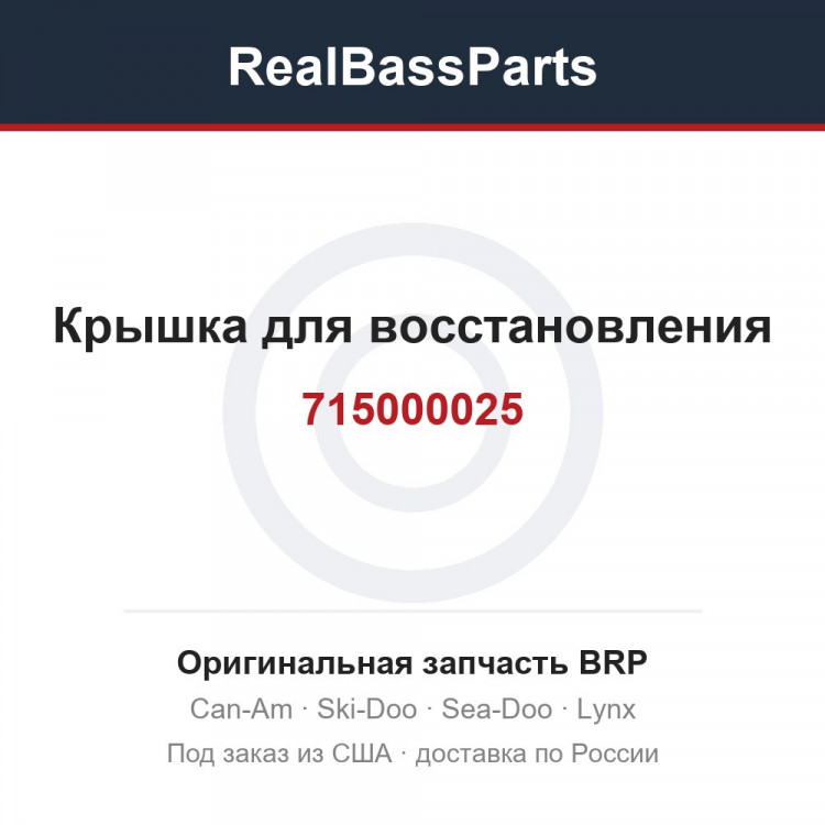 715000025 Крышка для восстановления