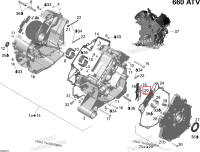 Torx винт фланцевый M6 × 16 Can-Am Outlander 650 XT (2008) (420440167)