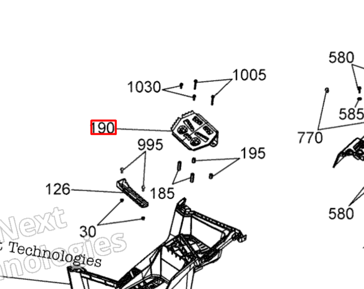 705015693 Упор подножки Can-Am 705011610