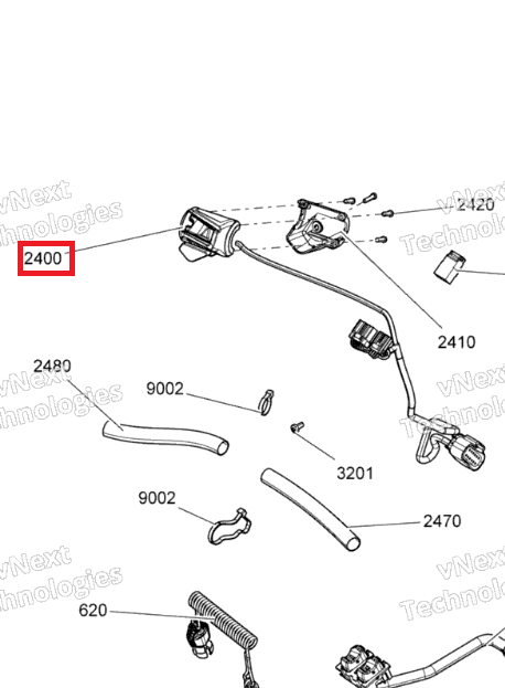 515178305 Кнопка переключения заднего хода Ski-Doo LH SWITCH HOUSING 515177678 515177088 515177615