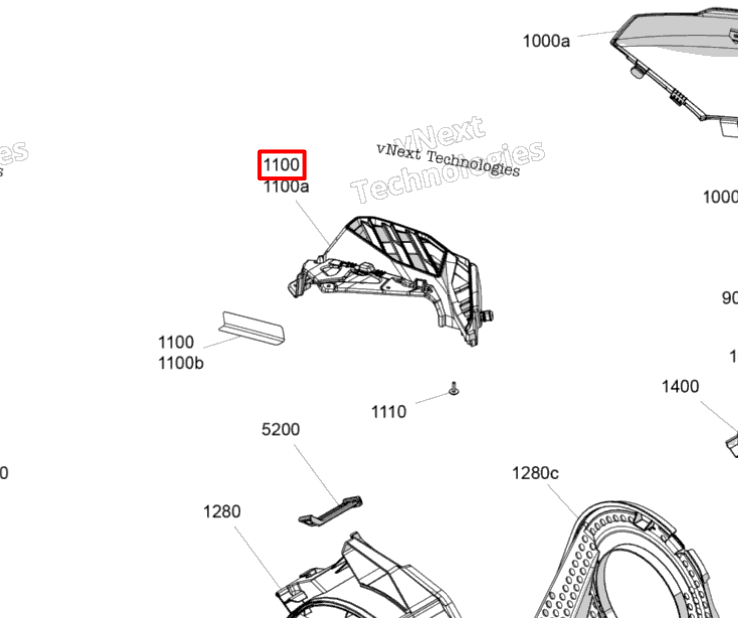 517308941 Решетка вентиляционная турбины G5 Ski-Doo