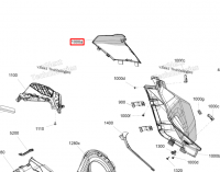 517308560 Панель передняя правая верхняя черная TURBO Ski-Doo 