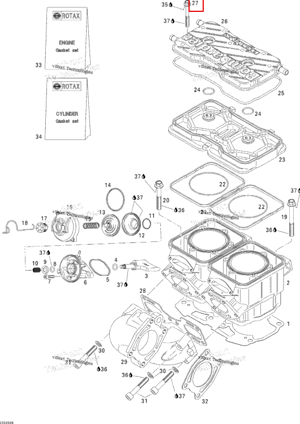 Фланцевый шестигранный винт M8 × 60 Sea-Doo 420240728