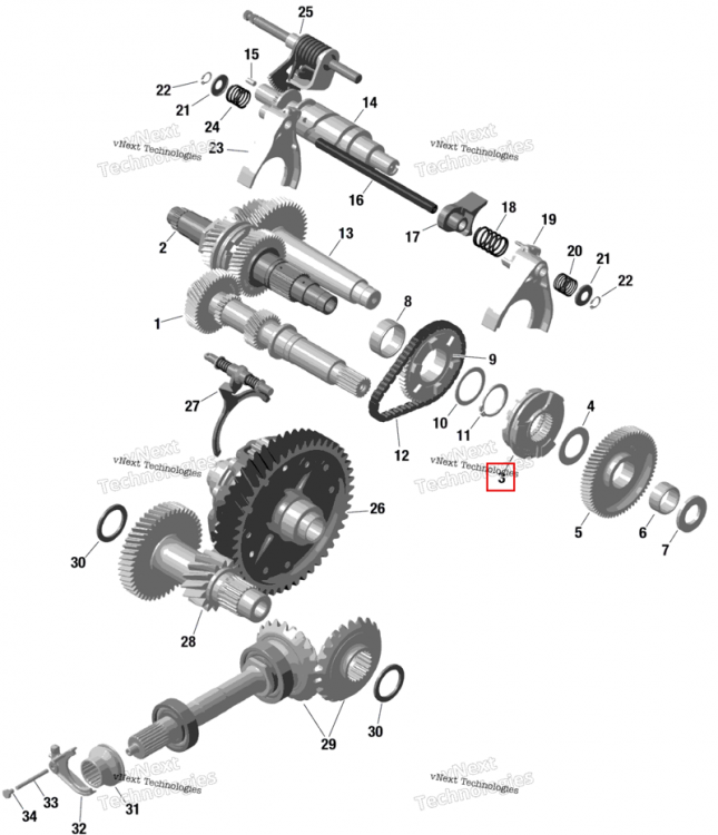 Переключения втулка Can-Am Commander MAX 1000R EFI XT (2024) (420657406)