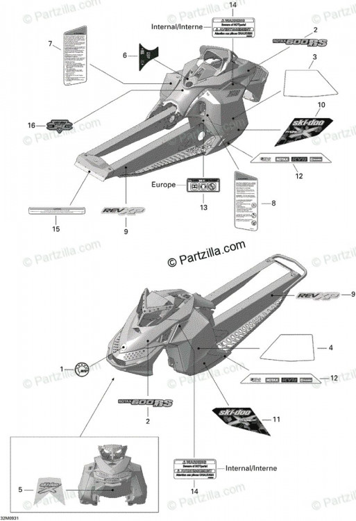 516003572 Наклейка с правой стороны