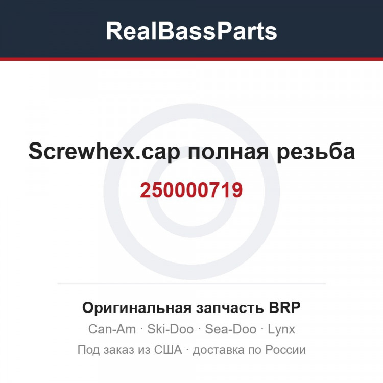 250000719 Screwhex.cap полная резьба