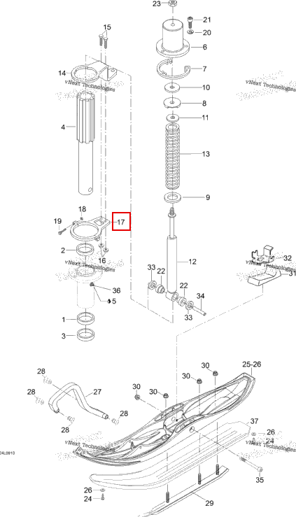 Опора Ass Y Ski-Doo Skandic SWT (2009) (M5344180)