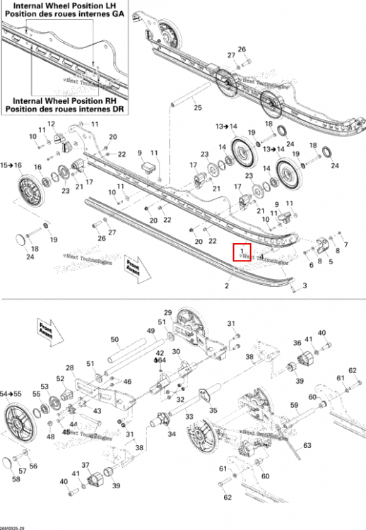 Подрез (конёк лыжи) Ski-Doo Skandic Tundra LT 550F (2009) (503191750)