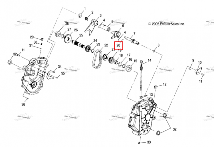 Ключ 1/8 X1 / 4 Polaris Widetrak LX (2006) (3233415)