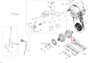 Ось приводной в сборе Ski-Doo 504153119