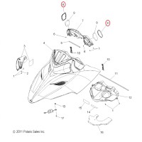 5437371 Сетка воздухозаборника левая для снегоходов Polaris WIDETRAK IQ 5437371