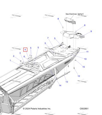 5271391-801 Крышка TAILGHTHRNSS короткий LFTLM LIFTED лаймовый цвет опция