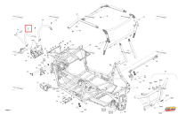 Magma красный левый передний бампер Can-Am Maverick Sport 1000R XRC (2022) (705209439)