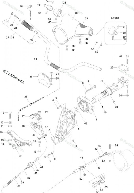 277000497 BOUTON DE VTS  *KNOB-VTS  Переключатель кнопочный системы положения водомета, 12 вольт, т.м
