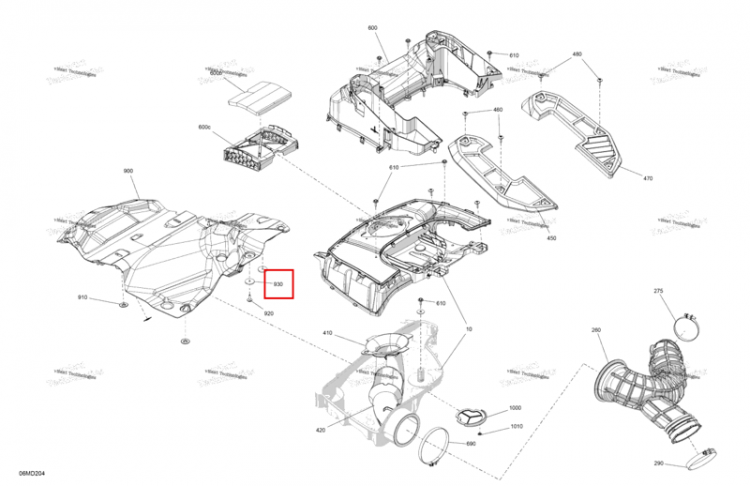 Thermal Insulation Ski-Doo Summit 850 E-TEC Turbo R X (2024) (508001264)