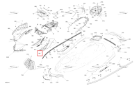 Чёрный боковой Cosmetic левый модель Jungle зелёный Sea-Doo RXP 300 (2020) (291004504)