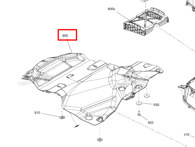 508001198 Защитный экран для снегоходов Ski-Doo SUMMIT G5 517307545