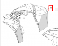 715009610 Hyper Silver Front Fender Ass'y Can-Am Renegade