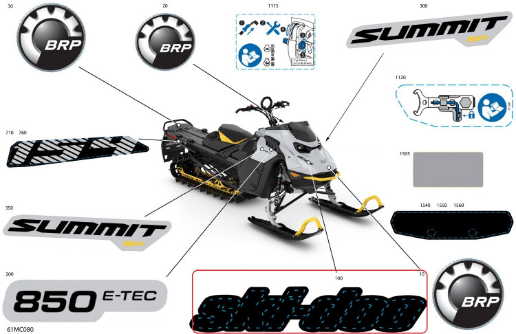 516011476 Наклейка Ski-Doo