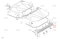 Глубокий чёрный задний Roof Visor Can-Am Commander MAX 1000R EFI XT (2024) (705800681)