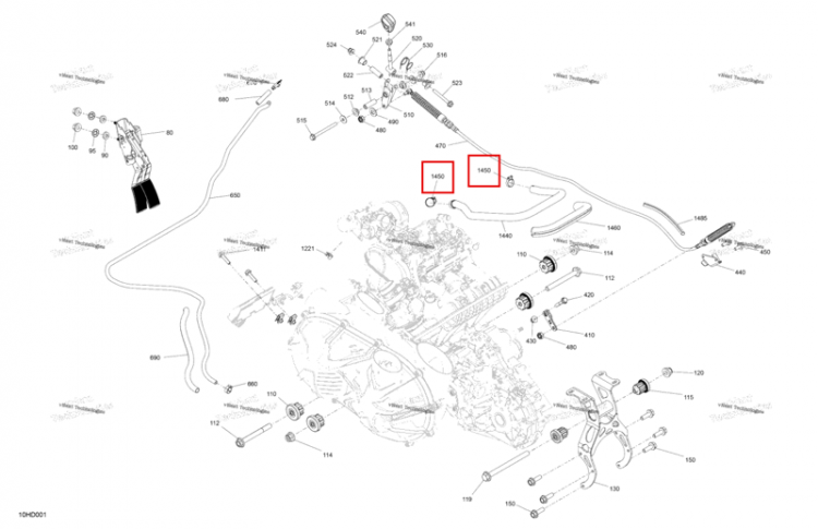 Шестерня хомут Can-Am Maverick MAX Turbo RR XRS Smart Shock (2024) (293650284)