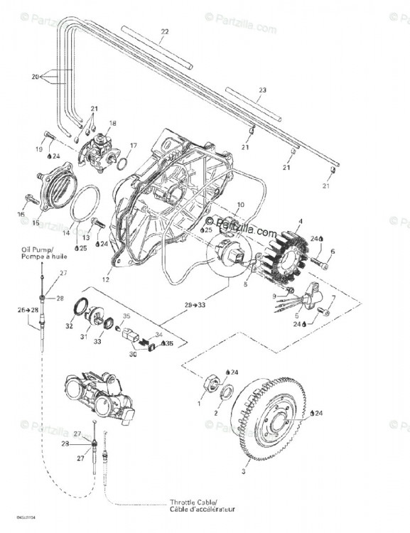 420837395 ARBRE POMPE HUI*SHAFT-PUMP OIL  Вал маслонасоса