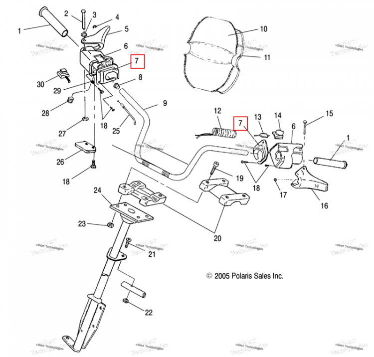 Переходник блок Polaris Widetrak LX (2006) (5430604)