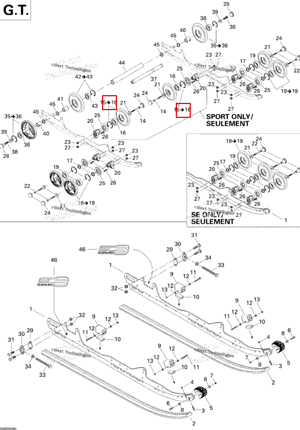 Колесо 139 в сборе Sport / Ski-Doo 503190213